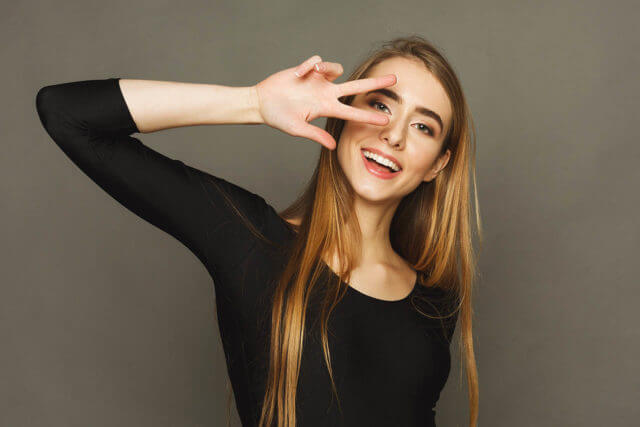 happy young woman